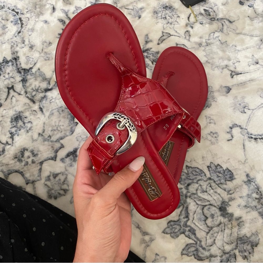 Red sandals